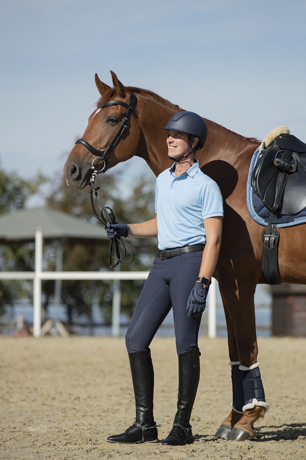 HKM Herreridebukser hvide.