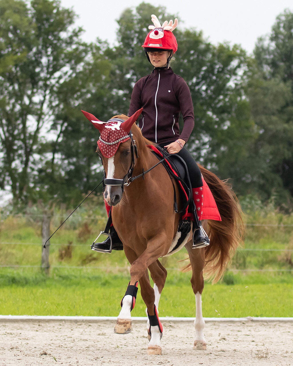 QHP Helmet Cover Christmas