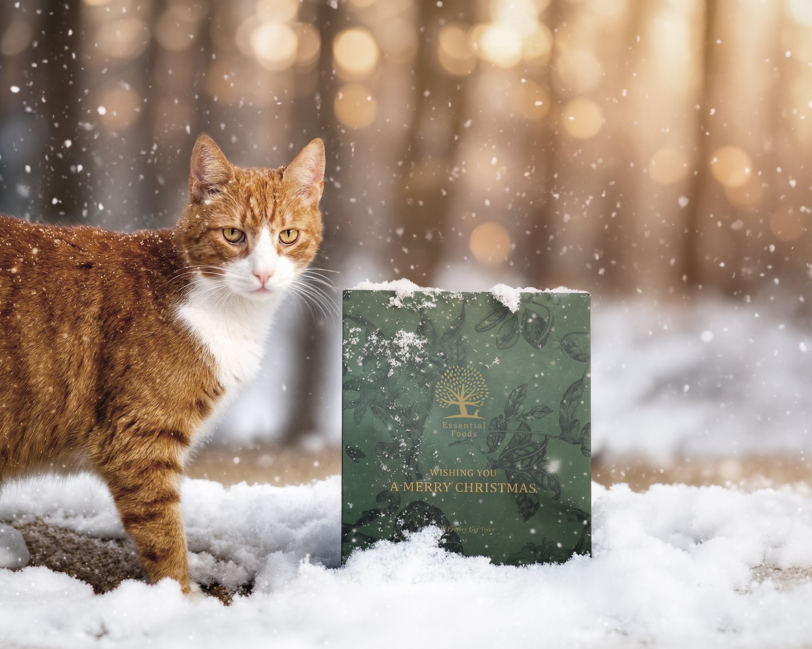 ESSENTIAL FOODS Christmas Cat Present