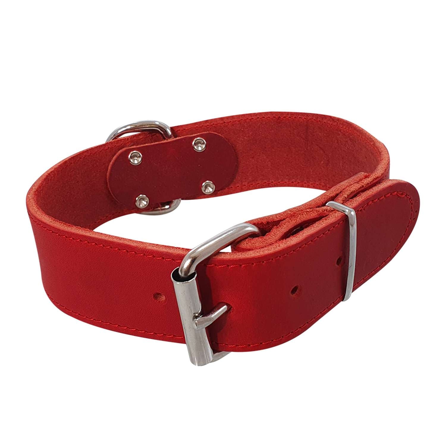 TABIL Ekstra Bredt Hundehalsbånd i Læder