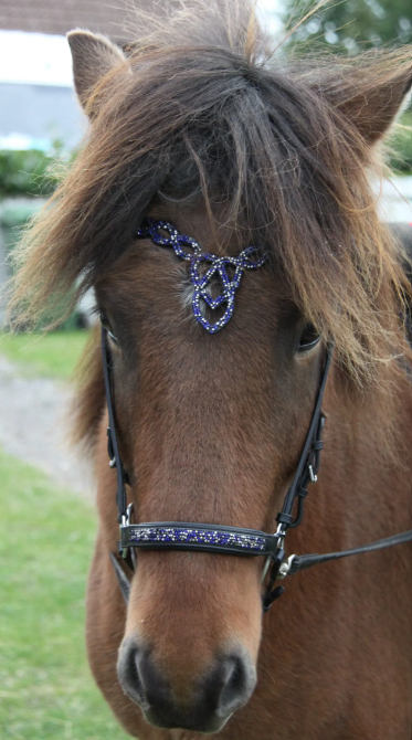 Laufi næserem med blå og hvide sten