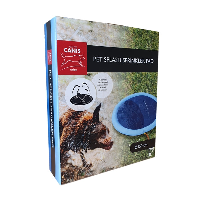 Canis pad splash sprinkler